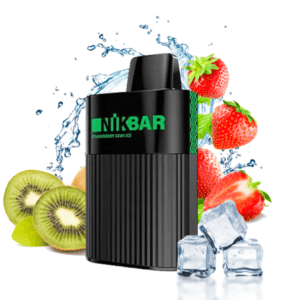 Pod descartavel nikbar de 6000 puffs no sabor strawberry kiwi ice a 5% de nicotina nicsalt