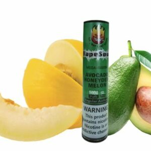 POD DESCARTÁVEL 5% NICSALT MEGA 5000 PUFFS C/ AJUSTE DE AIR FLOW - AVOCADO HONEYDEW MELON - VAPESOUL