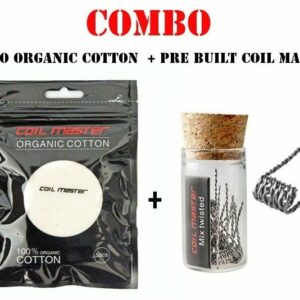 COMBO COIL PREBUILT COIL MASTER + ALGODÃO ORGÂNICO COIL MASTER