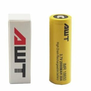 BATERIA 18650 IMR AWT 3.7V 2000MAH 30A - UNITÁRIO