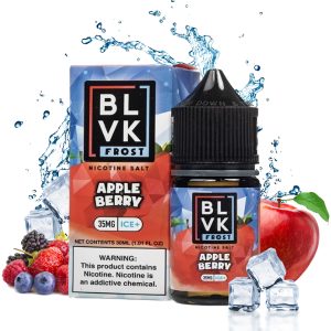 Apple berry frost Blvk Salt, ilustração do juice nicsalt para pod system