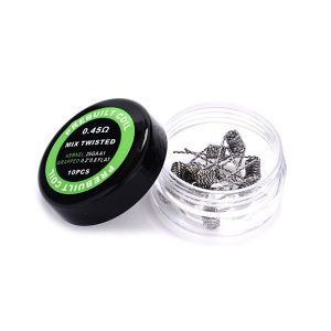 PREBUILT MIX TWISTED 0.45Ω PACK COM 10 - COIL'S PREBUILT COIL