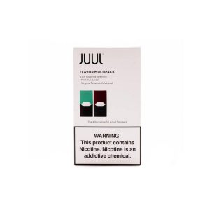 POD ( CARTUCHO ) FLAVOR MULTIPACK C/ LÍQUIDO MINT / VIRGINIA TOBACCO - JUUL