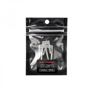 PREBUILT STAPLE STAGGERED FUSED CLAPTON 0.2 OHM C/ 3 PEÇAS - COIL MASTER