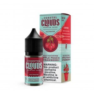 LÍQUIDO APPLE PEACH STRAWBERRY NICSALT - COASTAL CLOUDS