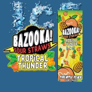 LÍQUIDO BAZOOKA! SOUR STRAWS - PINEAPPLE PEACH ICE