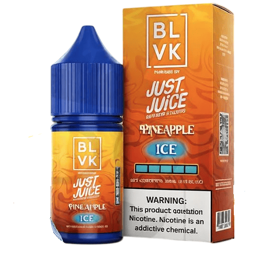 0dc580238607603761e25669dd9ebd9c.png Conheça o LÍQUIDO PINEAPPLE ICE NICSALT BLVK/Just Juice: abacaxi marcante, frescor equilibrado e vapor prático para seu pod. Compre agora!