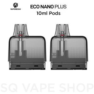 POD REPOSIÇÃO ECO NANO para Vaporesso, reservatório de 10 ml, coil integrada. Substitua o cartucho com praticidade; mantenha seu vape pronto.