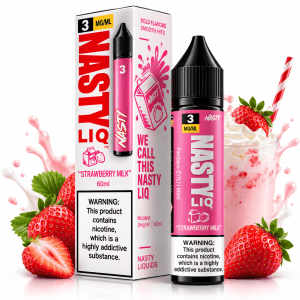 Conheça LÍQUIDO FREEBASE STRAWBERRY MILK da Nasty Liq: morango cremoso, sabor equilibrado e vaporização suave para transformar sua rotina.