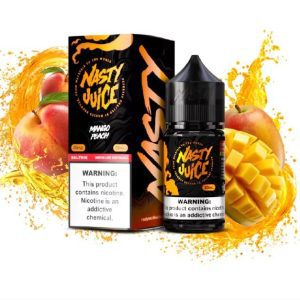 LÍQUIDO MANGO PEACH NICSALT: manga madura e pêssego suculento em uma mistura equilibrada. Compre online e transforme sua experiência no pod.