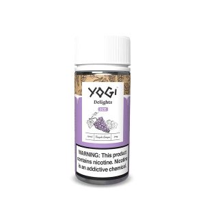 Conheça o LÍQUIDO PURPLE GRAPE FREEBASE da Yogi: uva intensa, frescor marcante e vapor aromático para transformar sua experiência no vape.
