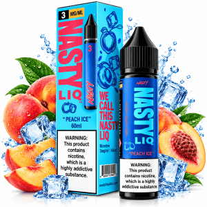 Conheça o LÍQUIDO FREEBASE PEACH ICE, Nasty Liq: pêssego suculento, frescor equilibrado, vapor marcante. Garanta agora!