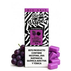 Descubra LÍQUIDO GRAPE BUBBLEGUM NICSALT Born to Vape: sabor marcante de uva com toque doce, vapor suave e compra segura online.