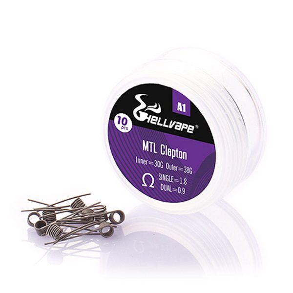 c5149e6f1fbfbeef8b13aba32aa4fba9.jpg Compre PREBUILT A1 MTL CLAPTON Hellvape: monte resistências com praticidade, estabilidade, desempenho superior para seu atomizador.